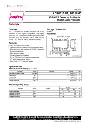 Datasheet LC78816 manufacturer Sanyo
