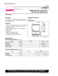 Datasheet LC78857V manufacturer Sanyo
