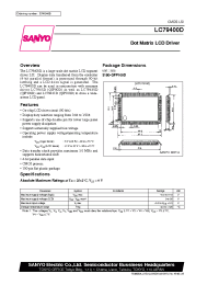 Datasheet LC79400 manufacturer Sanyo
