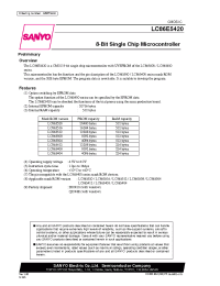 Datasheet LC865408 manufacturer Sanyo