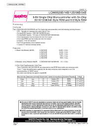 Datasheet LC865504B manufacturer Sanyo
