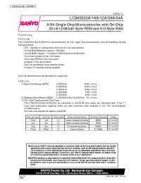 Datasheet LC865508A manufacturer Sanyo