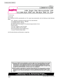 Datasheet LC868008A manufacturer Sanyo