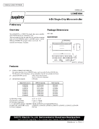Datasheet LC86E4564 manufacturer Sanyo