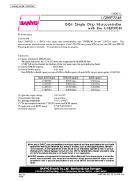 Datasheet LC86E7248 manufacturer Sanyo