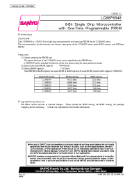Datasheet LC86P6548 manufacturer Sanyo
