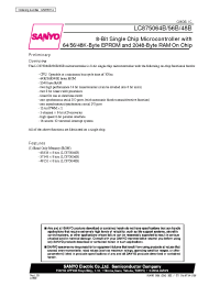 Datasheet LC875064B manufacturer Sanyo