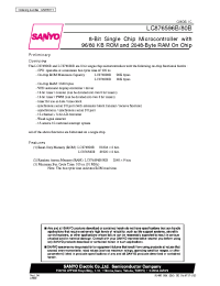 Datasheet LC876580B manufacturer Sanyo