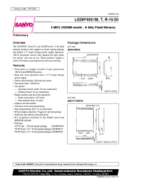 Datasheet LE28F4001R-15 manufacturer Sanyo