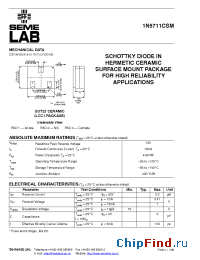 Datasheet 1N5711CSM-JQR-B manufacturer SemeLAB