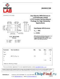 Datasheet 2N2643DCSM manufacturer SemeLAB