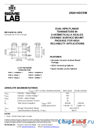 Datasheet 2N2916DCSM manufacturer SemeLAB
