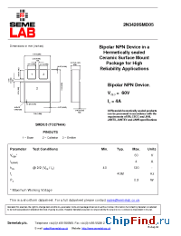 Datasheet 2N3420SMD05 manufacturer SemeLAB