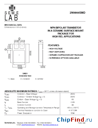 Datasheet 2N5664SMD manufacturer SemeLAB