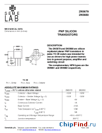 Datasheet 2N5679 manufacturer SemeLAB