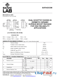 Datasheet BAT54DCSM manufacturer SemeLAB