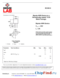 Datasheet BC441-4 manufacturer SemeLAB