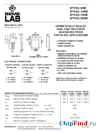 Datasheet BYV32-100SMD manufacturer SemeLAB