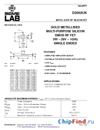 Datasheet D2005UK manufacturer SemeLAB
