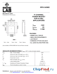 Datasheet IRF9130SMD manufacturer SemeLAB