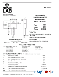 Datasheet IRFY044C manufacturer SemeLAB