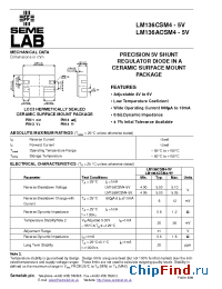 Datasheet LM136ACSM4-5V manufacturer SemeLAB