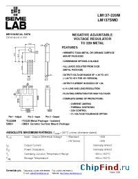 Datasheet LM137-220M manufacturer SemeLAB