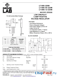Datasheet LT1085-05-220M manufacturer SemeLAB