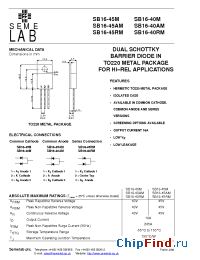 Datasheet SB16-40RM manufacturer SemeLAB
