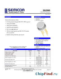 Datasheet 2N2060(CAN) manufacturer Semicoa