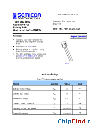 Datasheet 2N3468L manufacturer Semicoa