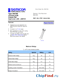 Datasheet 2N3765 manufacturer Semicoa