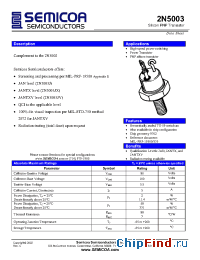 Datasheet 2N5663JV manufacturer Semicoa