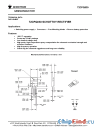 Datasheet 72cpq030 manufacturer Semicoa