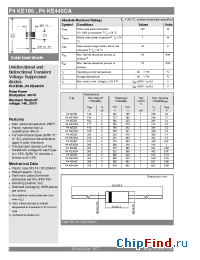 Datasheet P4KE180A manufacturer Semikron