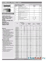 Datasheet P6SMBJ10 manufacturer Semikron