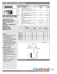Datasheet P6SMBJ160A manufacturer Semikron