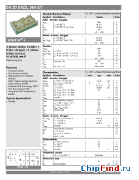 Datasheet SK20DGDL065ET manufacturer Semikron