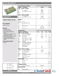 Datasheet SK20GD065ET manufacturer Semikron