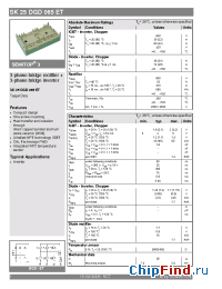 Datasheet SK25DGD065ET manufacturer Semikron