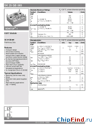Datasheet SK25GB065 manufacturer Semikron