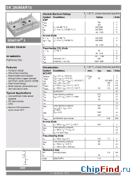 Datasheet SK260MAR10 manufacturer Semikron