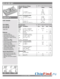Datasheet SK40GB067 manufacturer Semikron