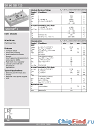 Datasheet SK60GB123 manufacturer Semikron
