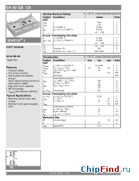 Datasheet SK60GB125 manufacturer Semikron