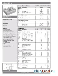 Datasheet SK60MD10 manufacturer Semikron