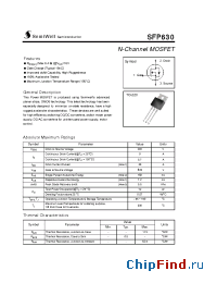 Datasheet SFP630 manufacturer SemiWell