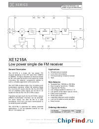 Datasheet XE1218A manufacturer Semtech