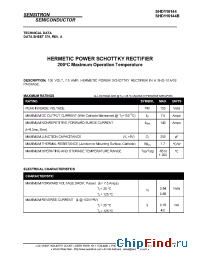 Datasheet SHD116144 manufacturer Sensitron