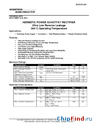Datasheet SHD141234 manufacturer Sensitron